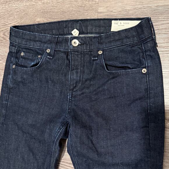 Rag & Bone Dre Low Rise Slim Boyfriend Jean Dark Wash 26 Premium Stretch Quality - Picture 3 of 10